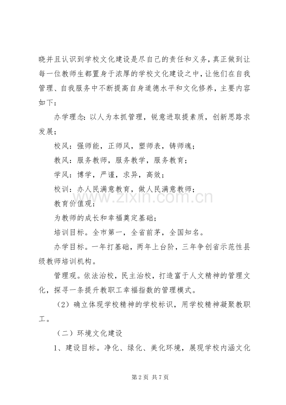 学校文化建设方案 .docx_第2页