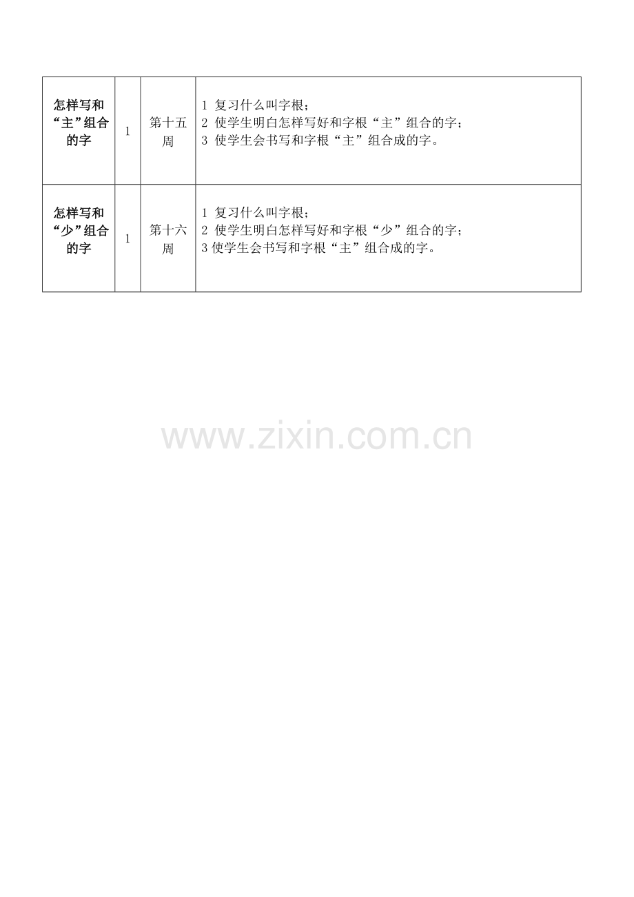 六年级写字学科教学计划.doc_第3页