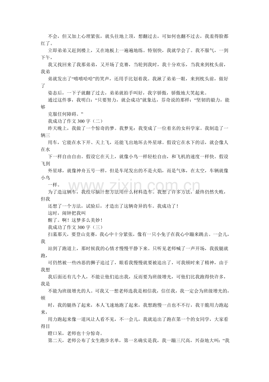 我终于成功了作文300字.doc_第2页