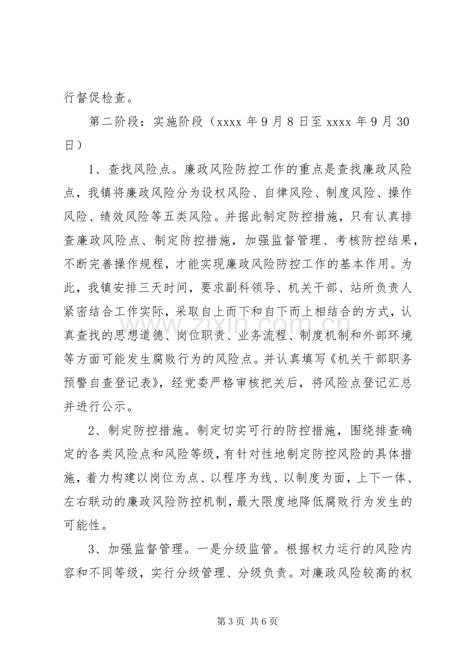 廉政风险防控管理工作实施方案 .docx_第3页