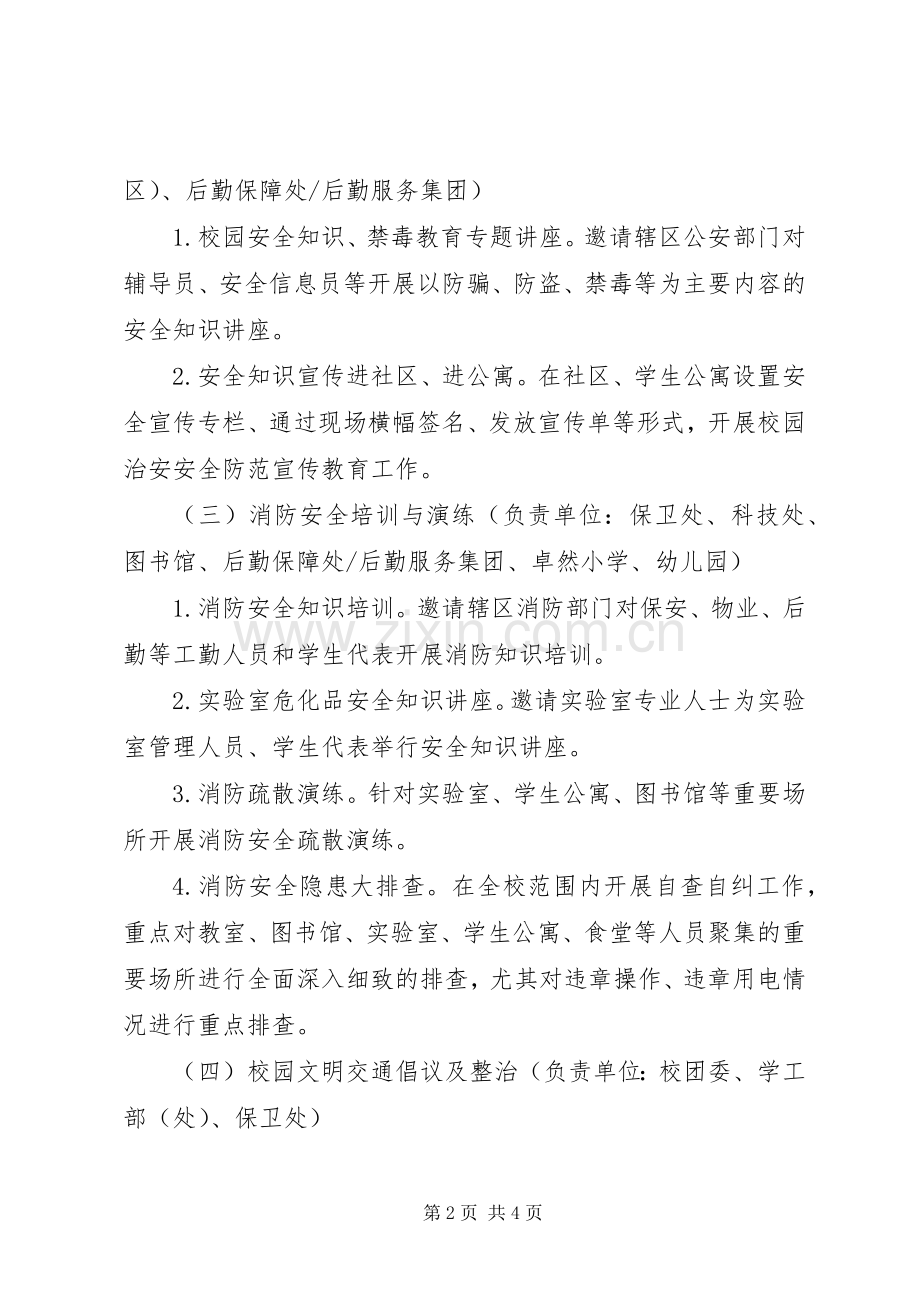 XX年校园安全教育宣传周活动实施方案 .docx_第2页