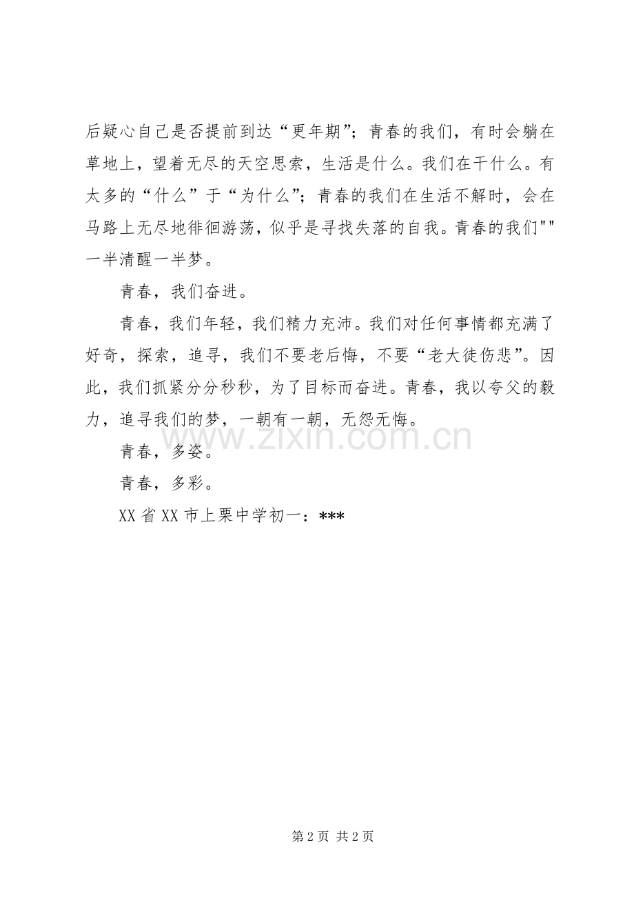 传承让青春绽放光彩演讲.docx_第2页