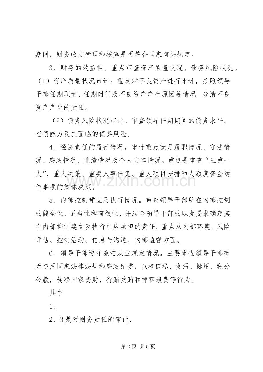 经济责任审计工作座谈会发言材料重点.docx_第2页