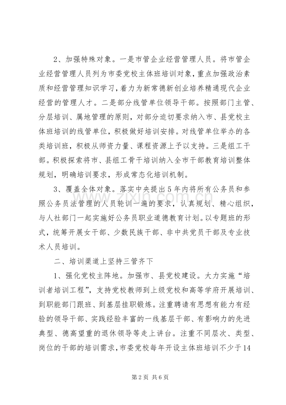 干部教育培训会议发言.docx_第2页