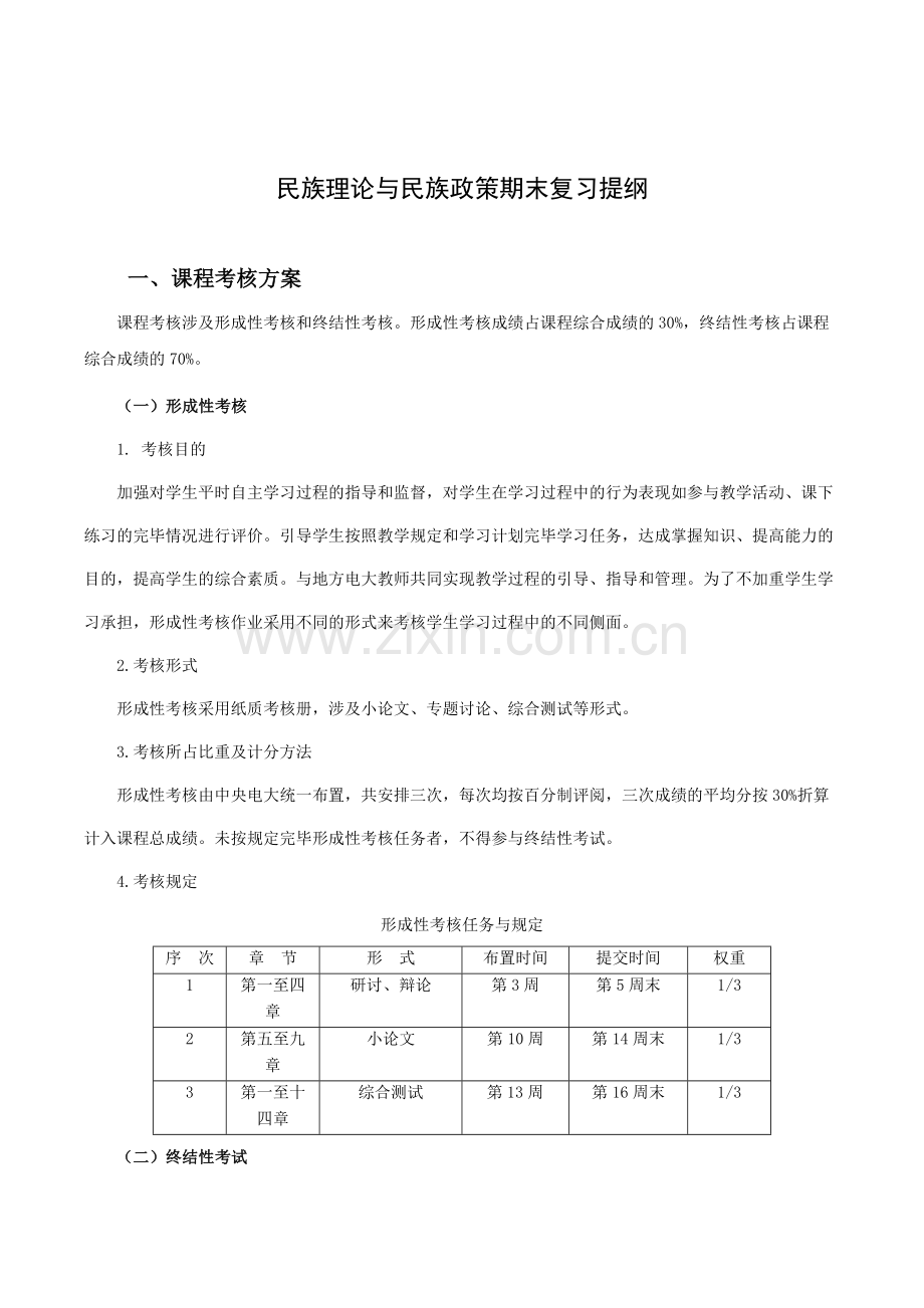 2023年民族理论与民族政策期末复习提要.doc_第1页