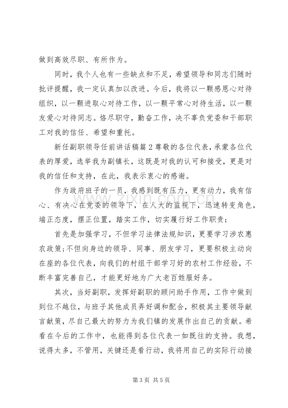 新任副职领导任前讲话稿.docx_第3页