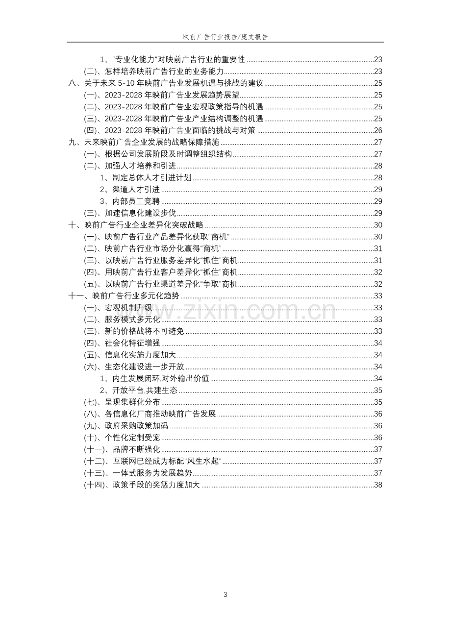 2023年映前广告行业分析报告及未来五至十年行业发展报告.docx_第3页