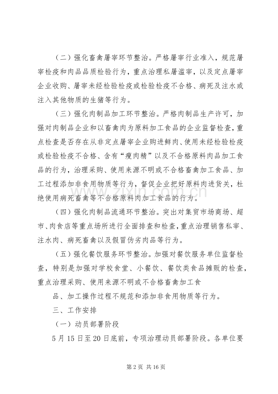 某镇肉及肉制品专项整治工作实施方案5篇.docx_第2页