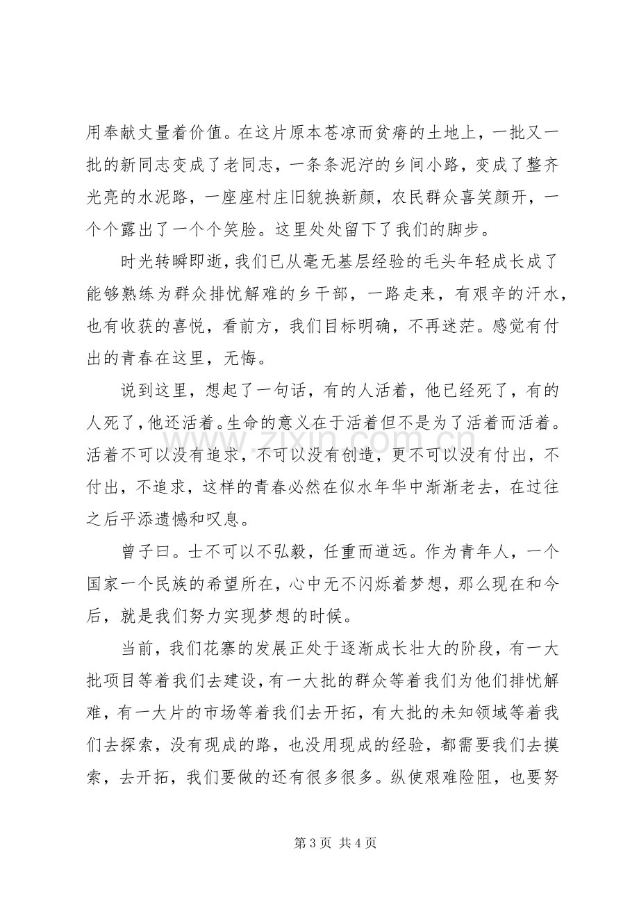 岗位建功,青春万岁演讲致辞.docx_第3页