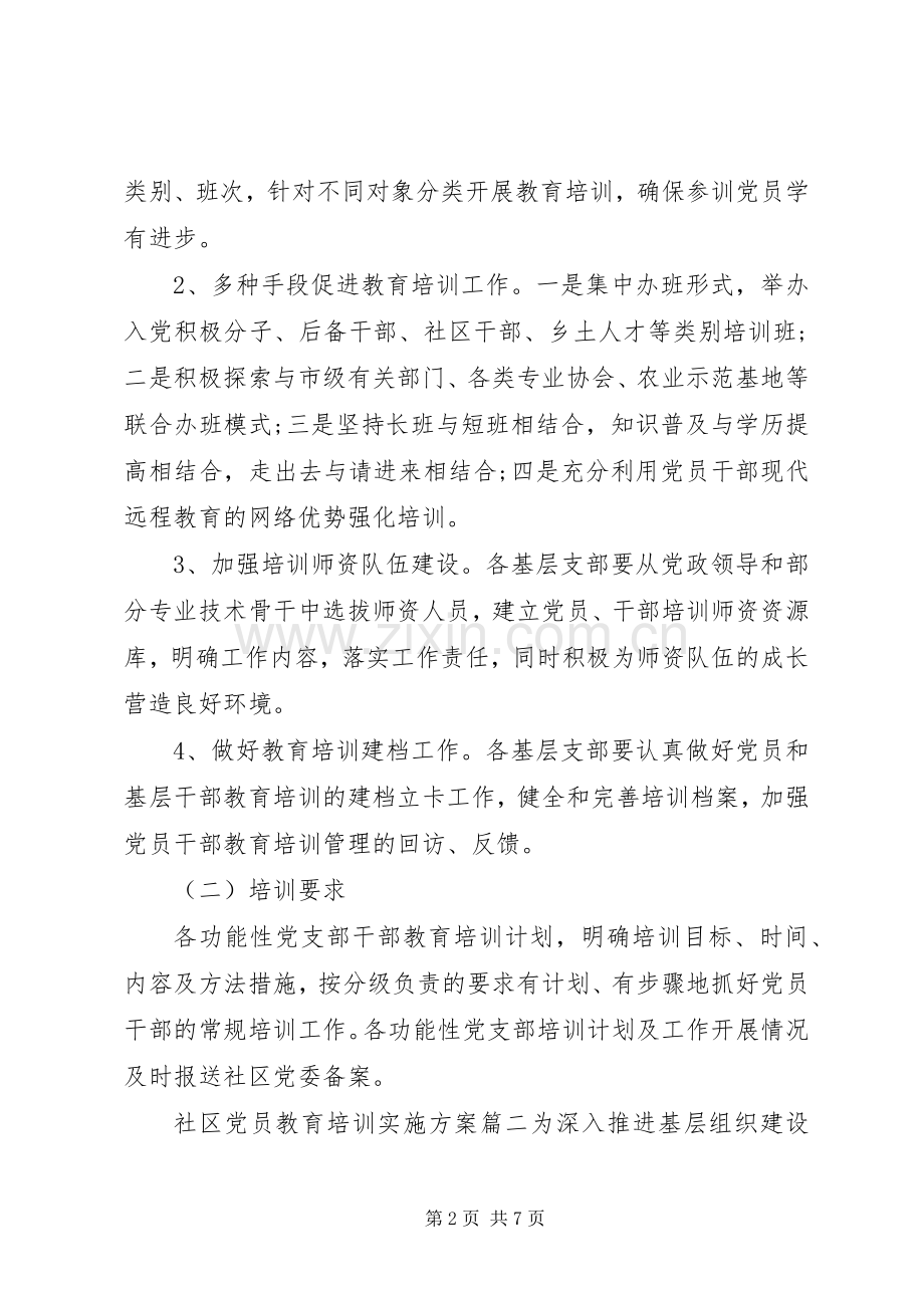 XX年社区党员教育培训方案 .docx_第2页