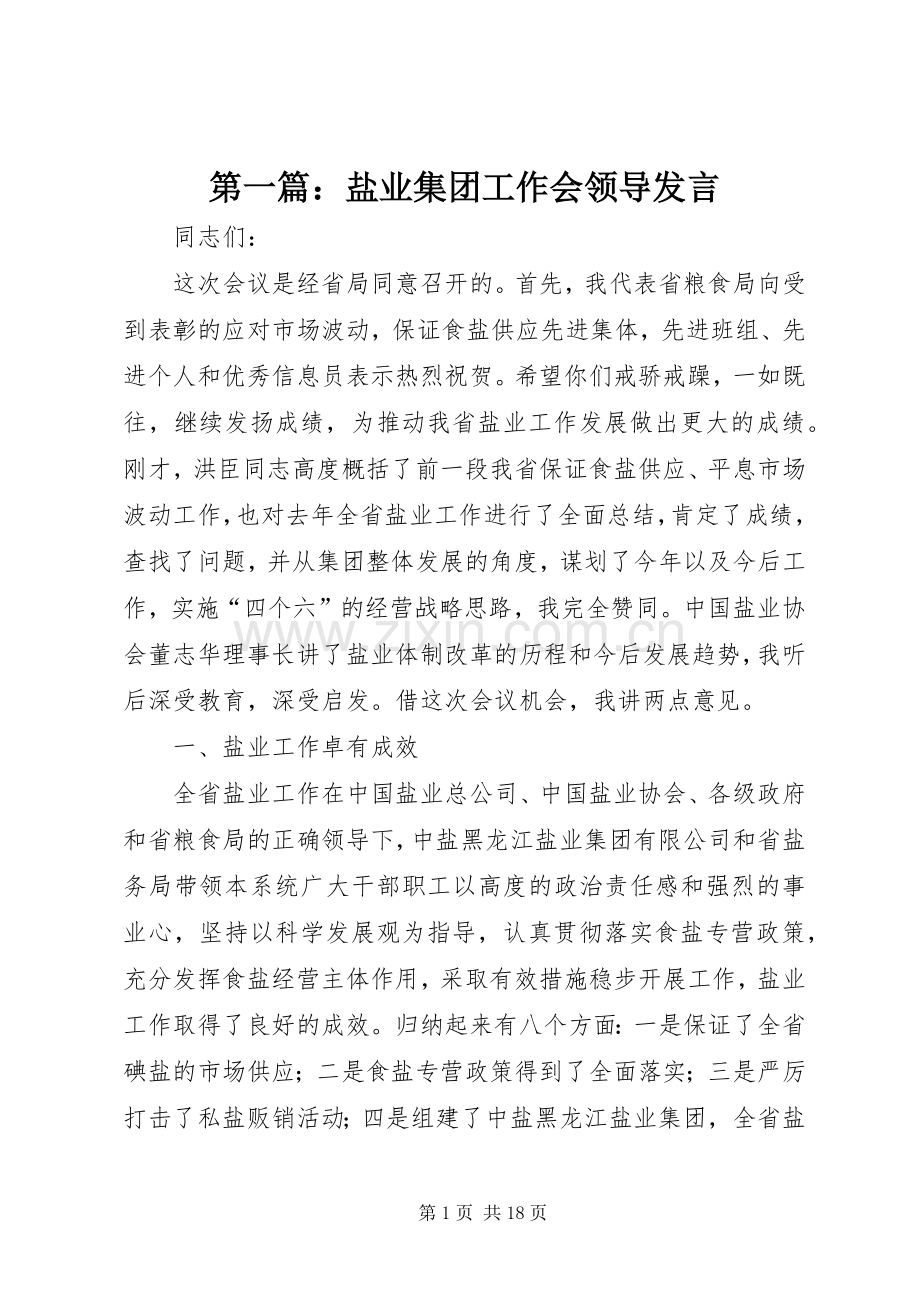 第一篇：盐业集团工作会领导发言.docx_第1页