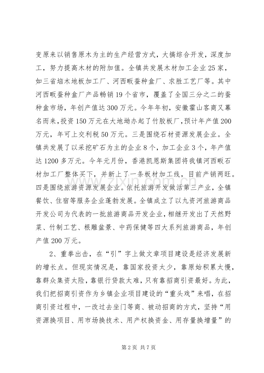 在全县乡镇企业工作会上的典型发言稿 (2).docx_第2页