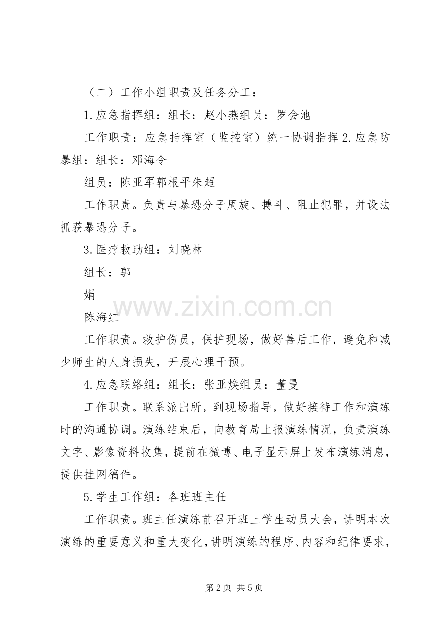 反恐防暴应急演练实施方案(初稿).docx_第2页