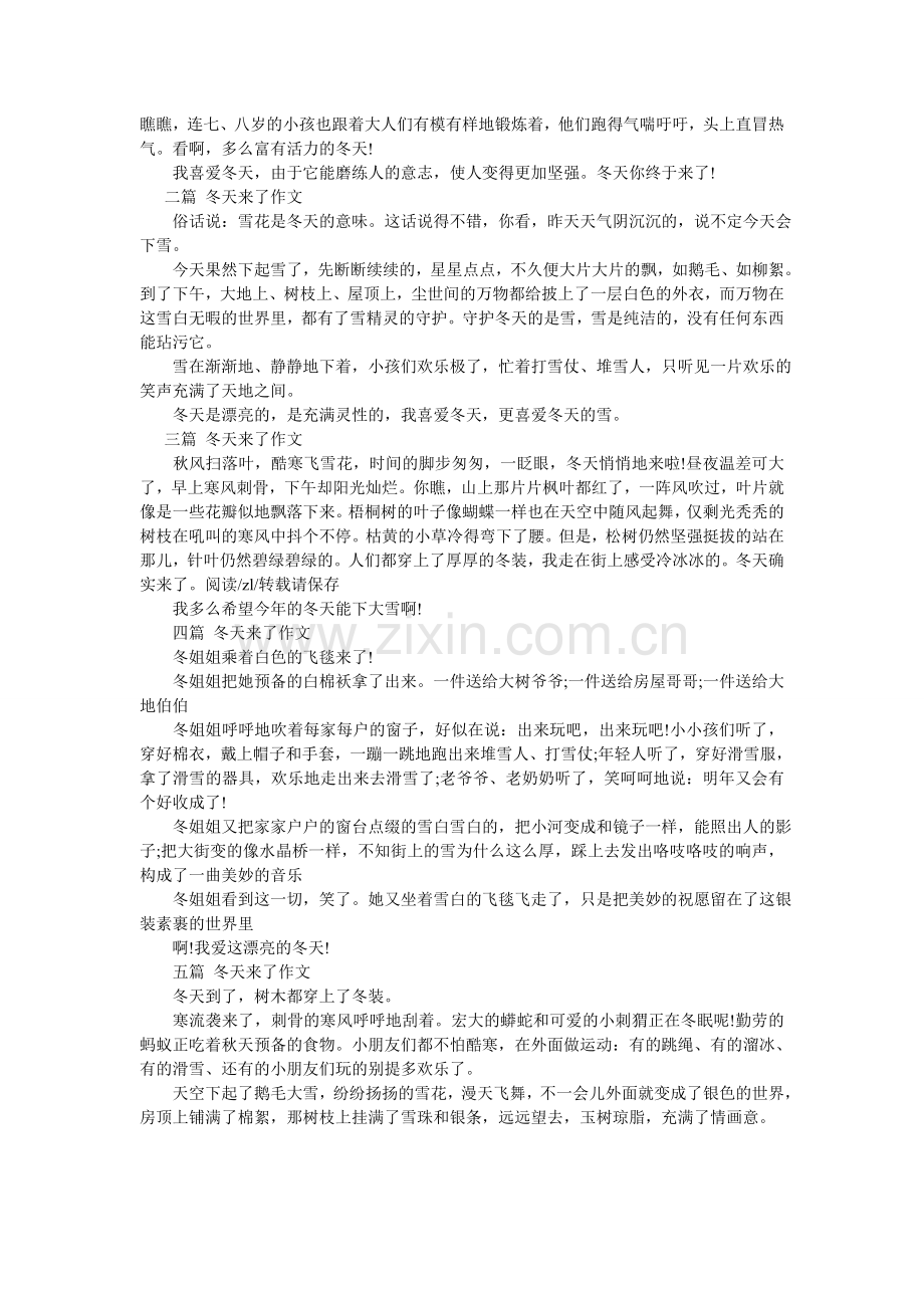 美丽的冬天,美丽的冬天作文300字.doc_第2页