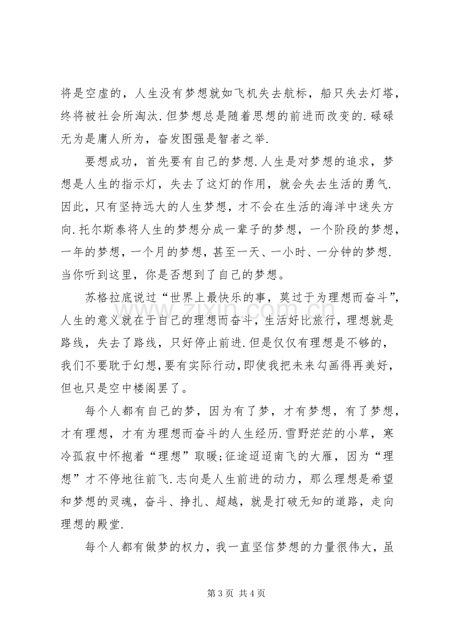 理想与奋斗演讲稿范文.docx_第3页