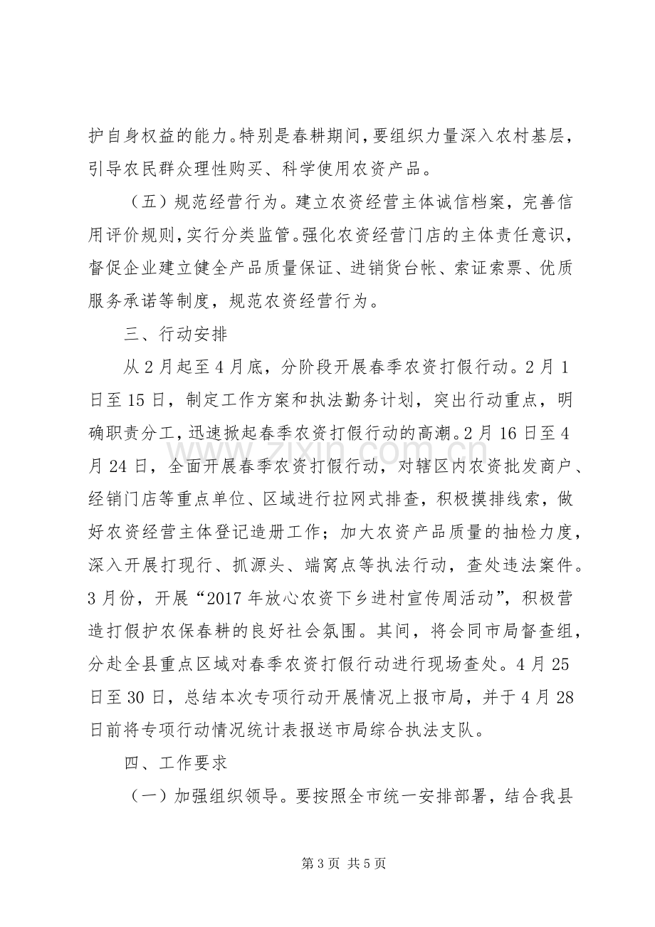 春季农资打假专项整治行动方案 .docx_第3页