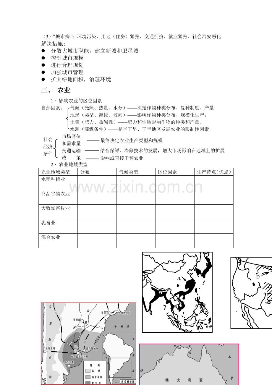 高一地理必修二期末复习提纲.doc_第3页