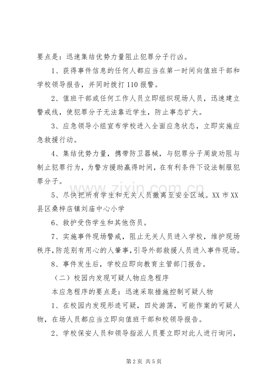 XX中学反恐防暴工作应急处理预案.docx_第2页