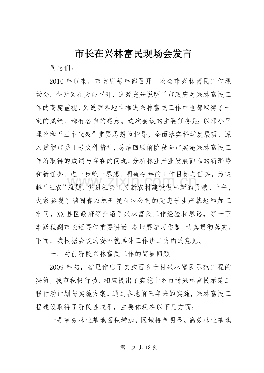 市长在兴林富民现场会发言稿.docx_第1页