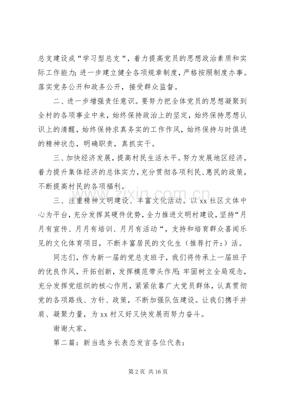 新当选领导表态发言稿(多篇).docx_第2页