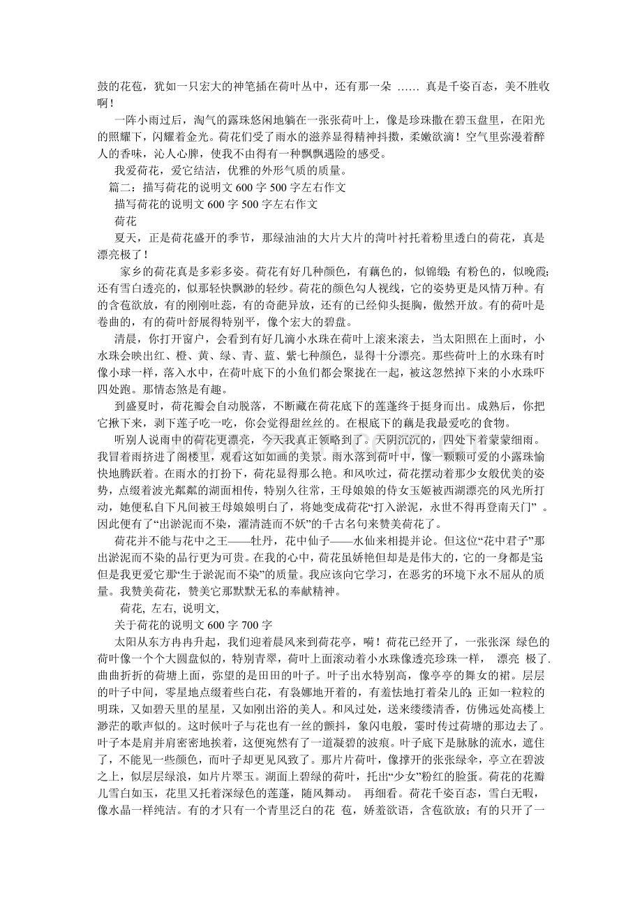 我喜欢的荷花作文600字.doc_第3页