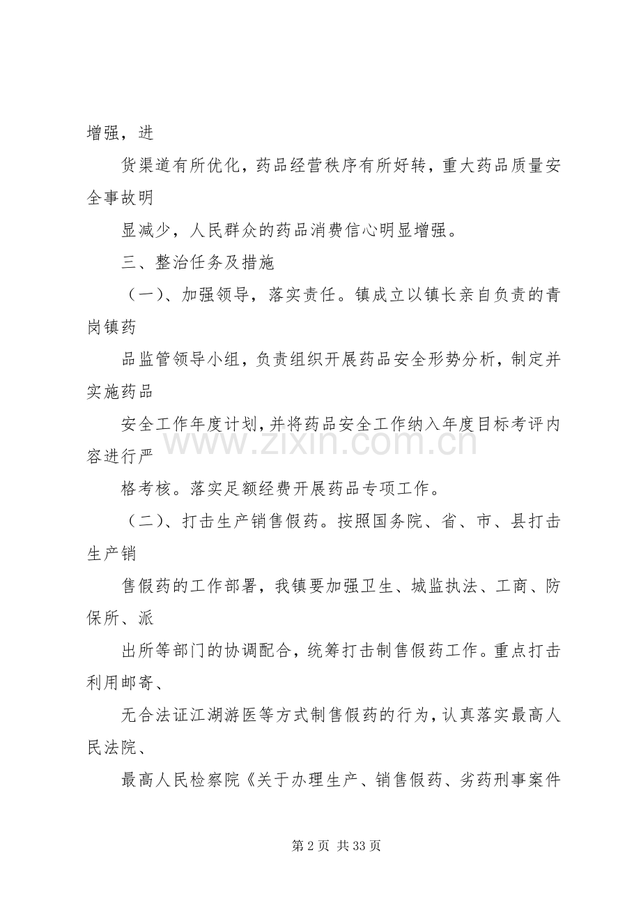 关于药品安全工作专项整治的方案 .docx_第2页