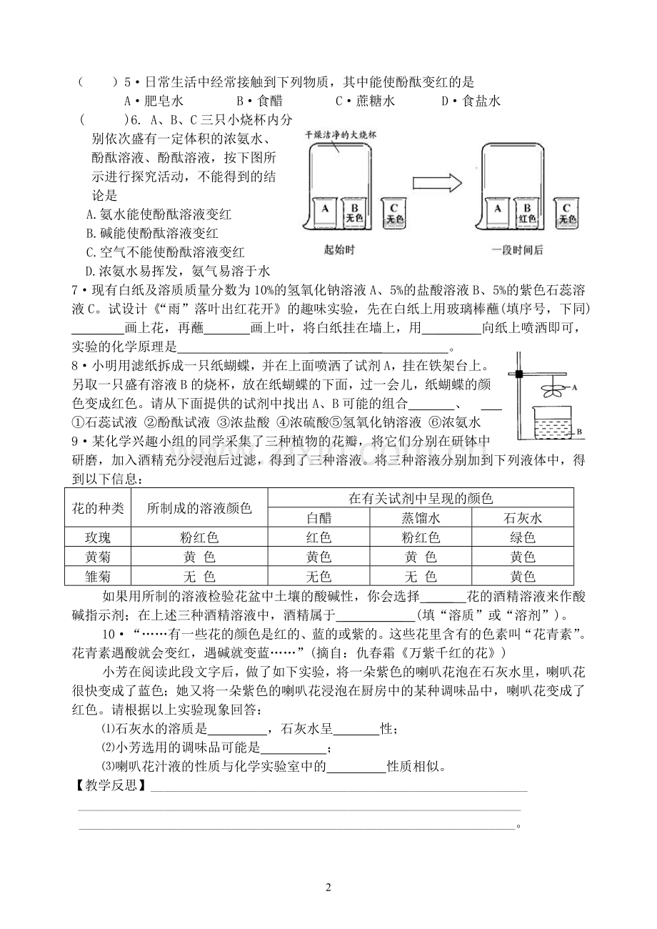 常见的酸和碱(学案).doc_第2页