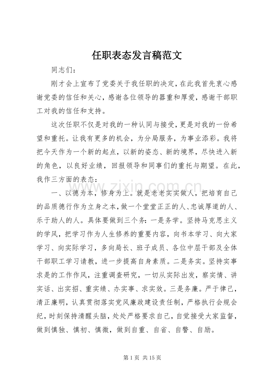 任职表态发言范文_1.docx_第1页