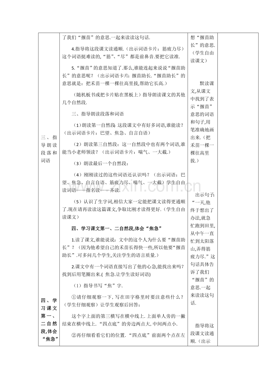 部编人教版二年级语文下册：寓言两则—揠苗助长教学设计.docx_第3页