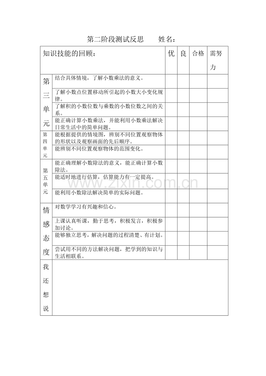 第二阶段测试反思姓名.doc_第1页