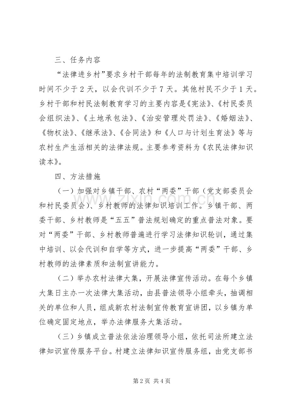 经贸局“法律进乡村”活动实施方案 .docx_第2页