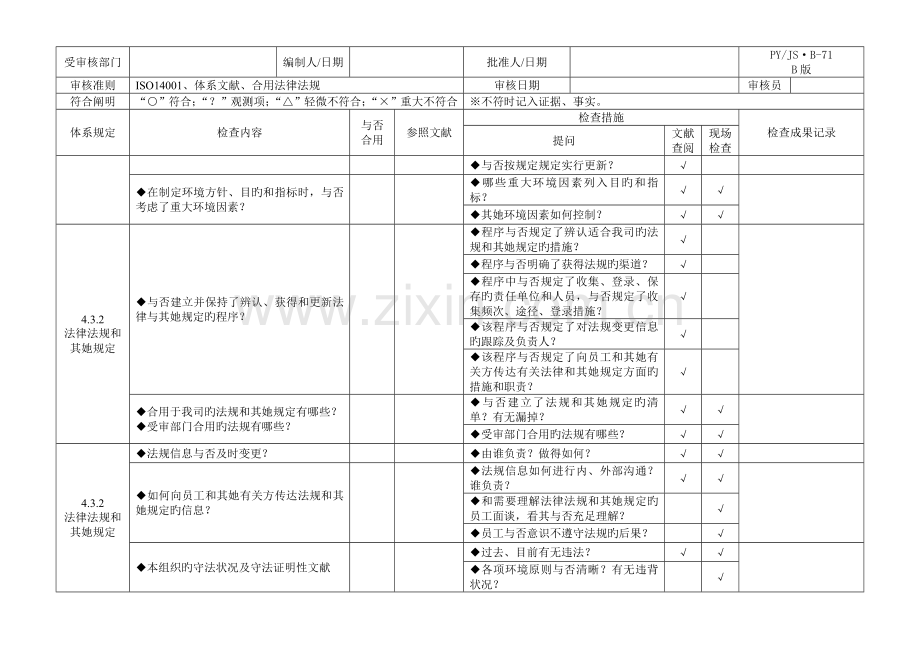 环境全新体系内审检查表.docx_第3页