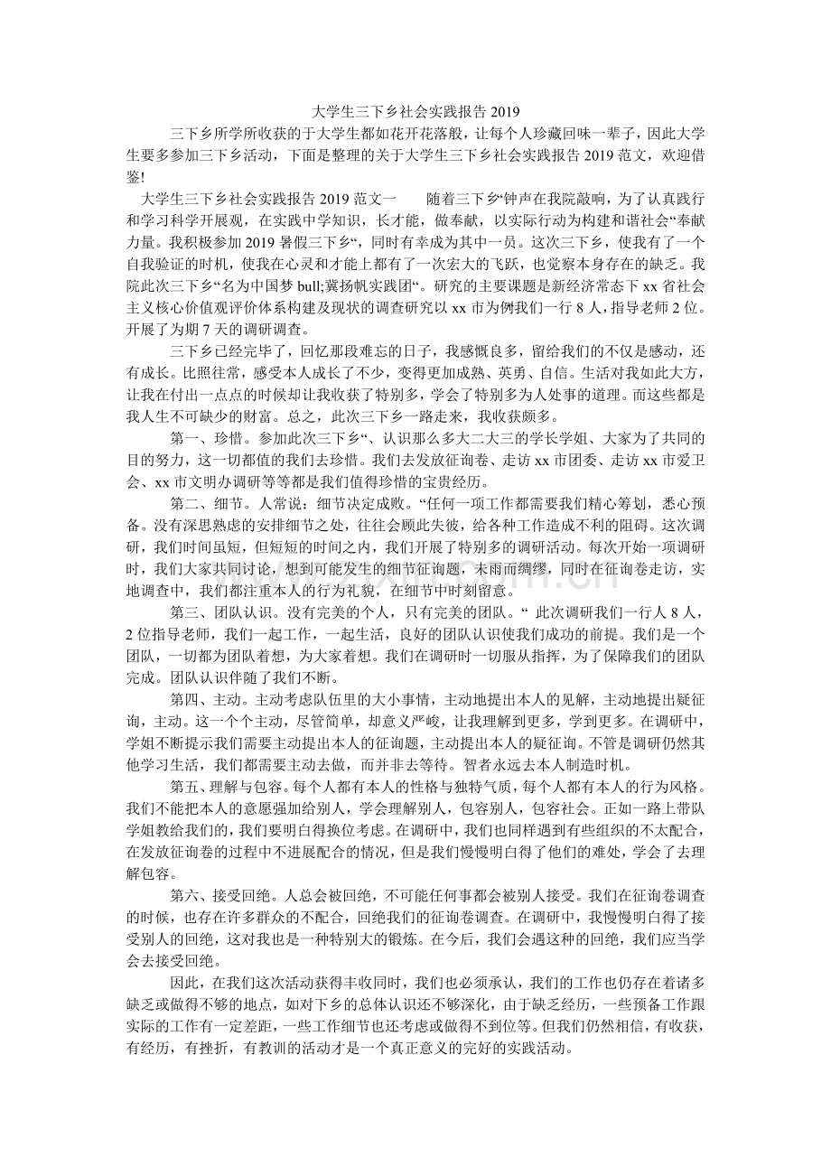 大学生三下乡社会实践报告2024.doc_第1页