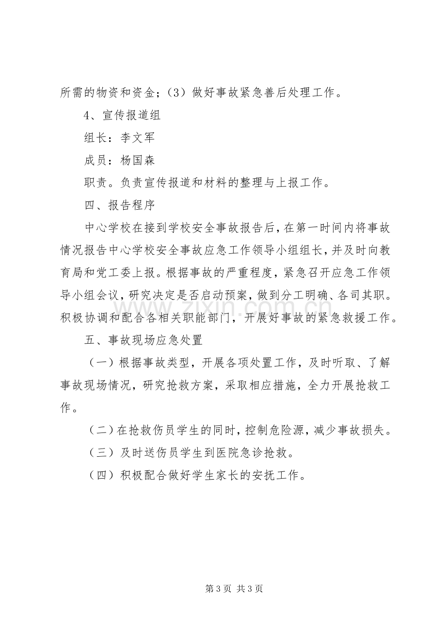 学校安全事故应急处置预案 (20).docx_第3页