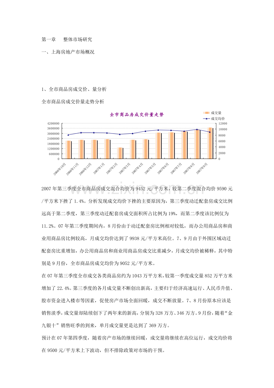 上海宝山区F1地块市场调查报告-包括周边市场环境调查、竞争项目分析、客户群定位、项目定位等.doc_第1页