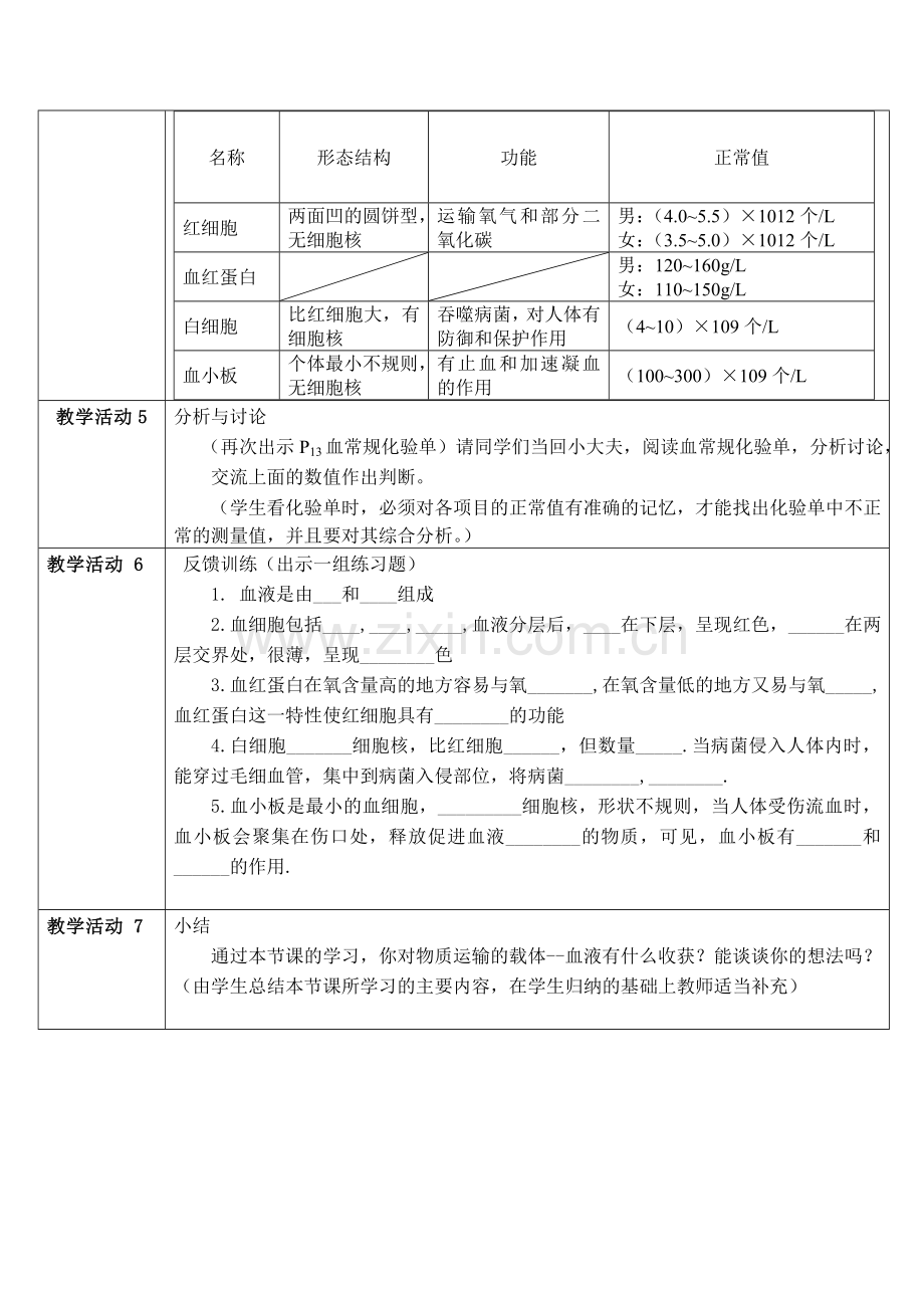 教学设计：人体内物质的运输.doc_第3页