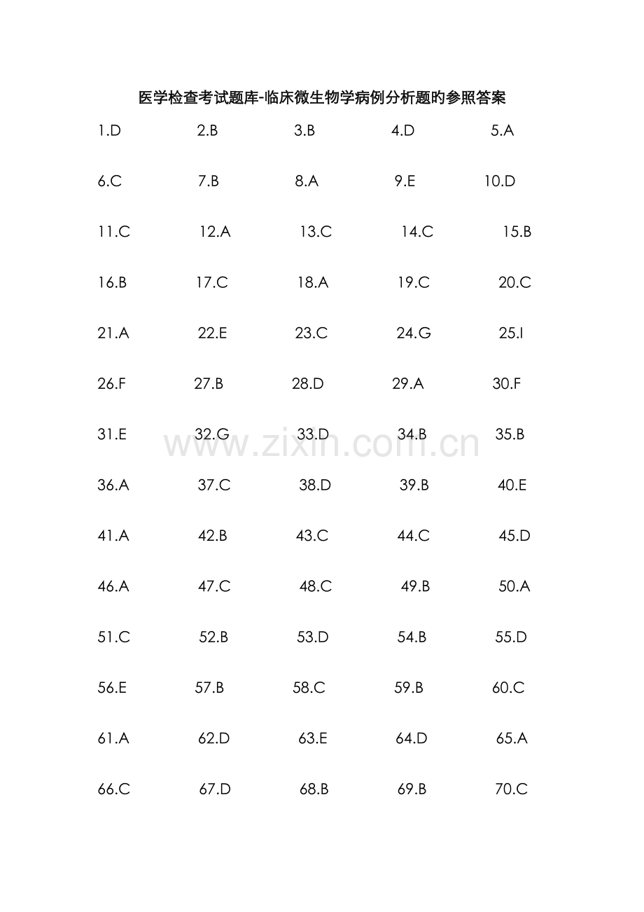 2022年医学检验考试题库临床微生物学病例分析题的参考答案.doc_第1页