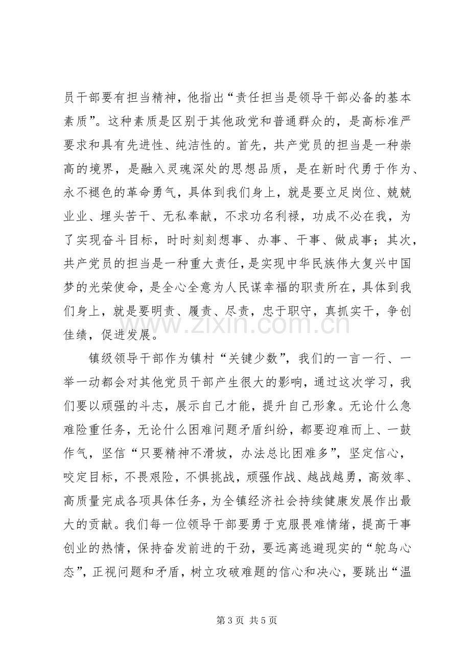 “加强党的政治建设和担当作为”专题交流研讨发言稿.docx_第3页