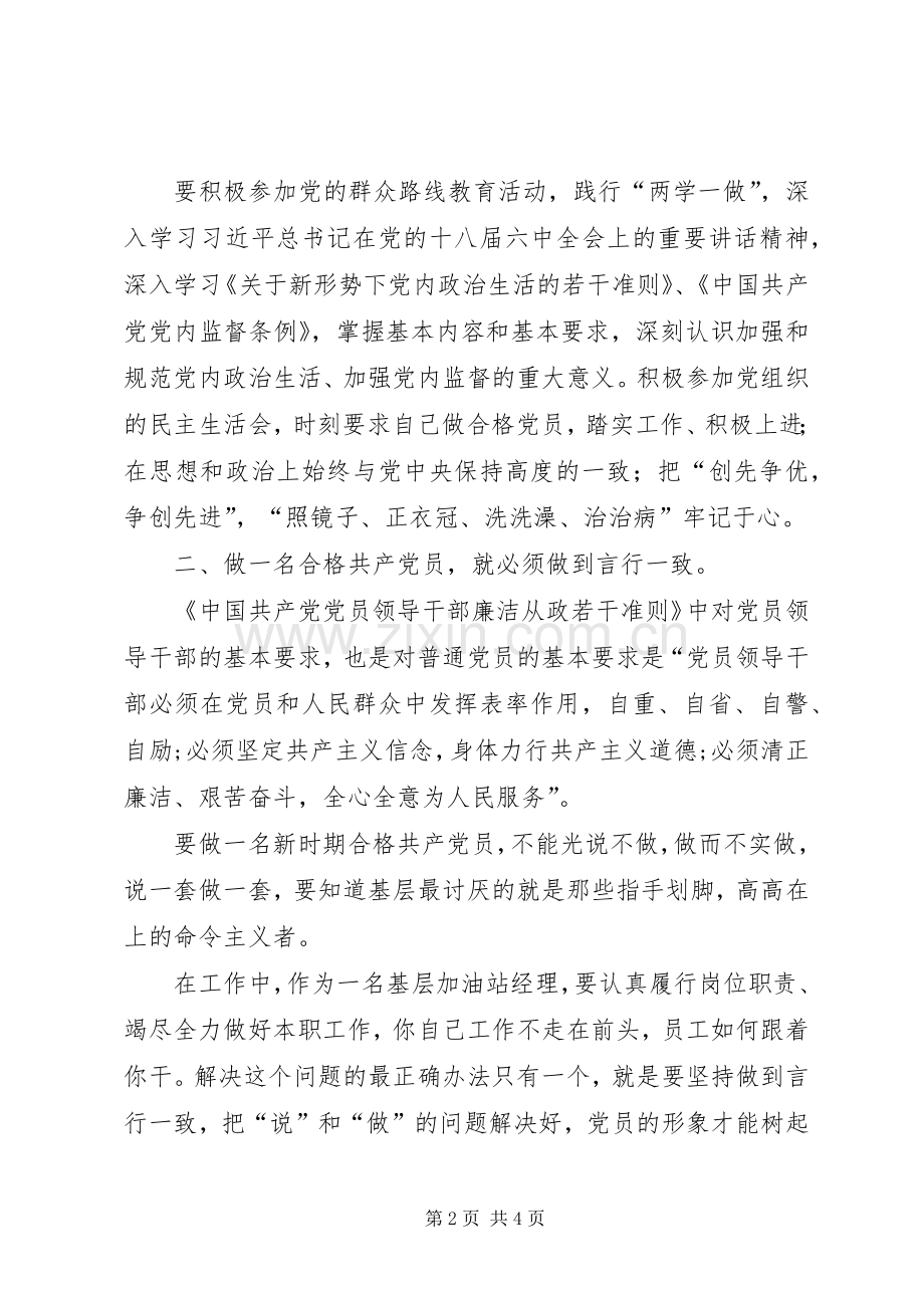 如何做一名合格党员发言稿范文.docx_第2页