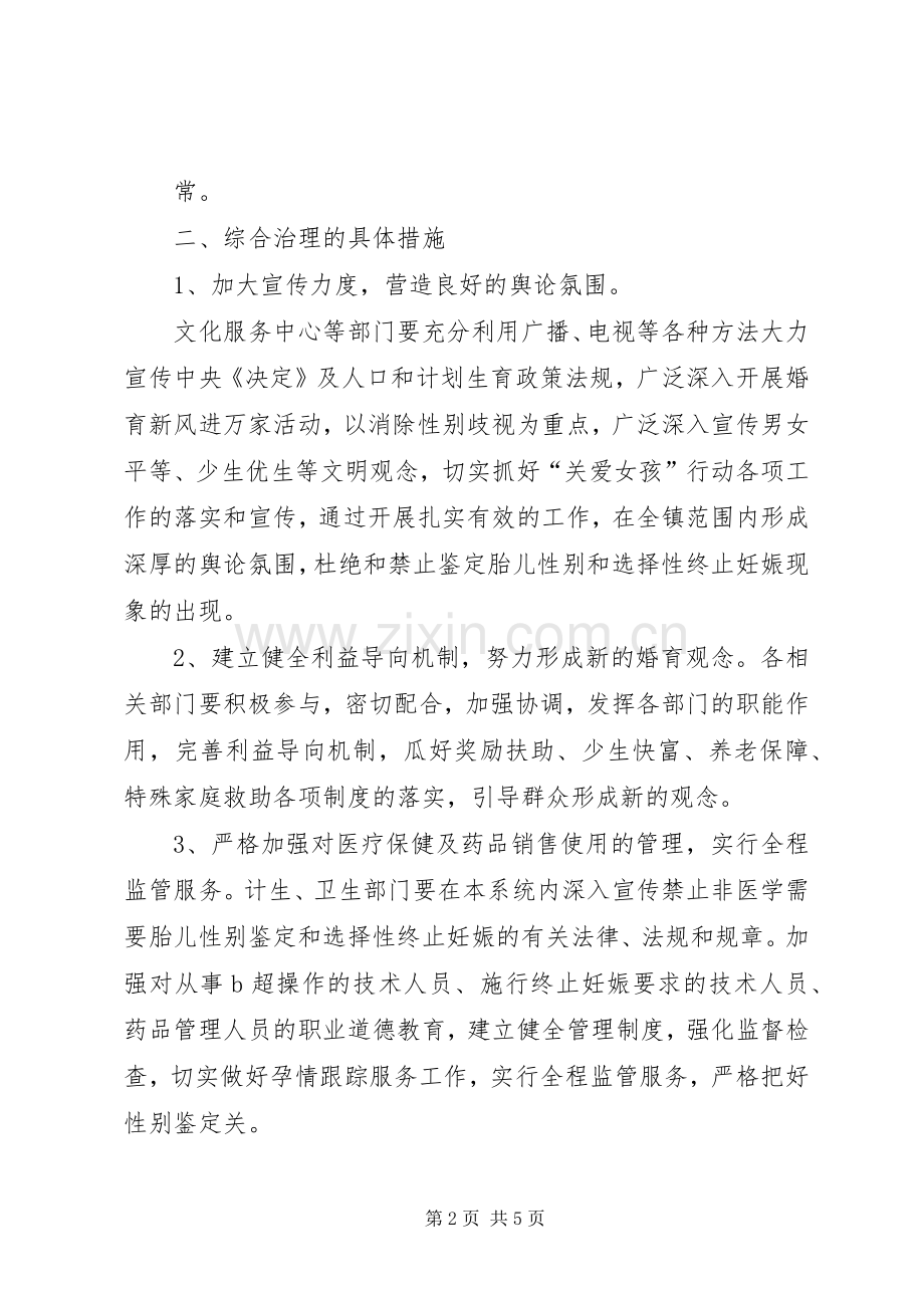 全省出生人口性别比偏高问题综合治理工作会议发言致辞.docx_第2页