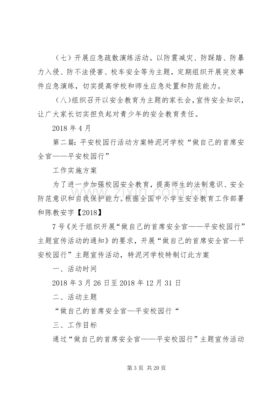 东障小学20XX年平安校园行实施方案.docx_第3页