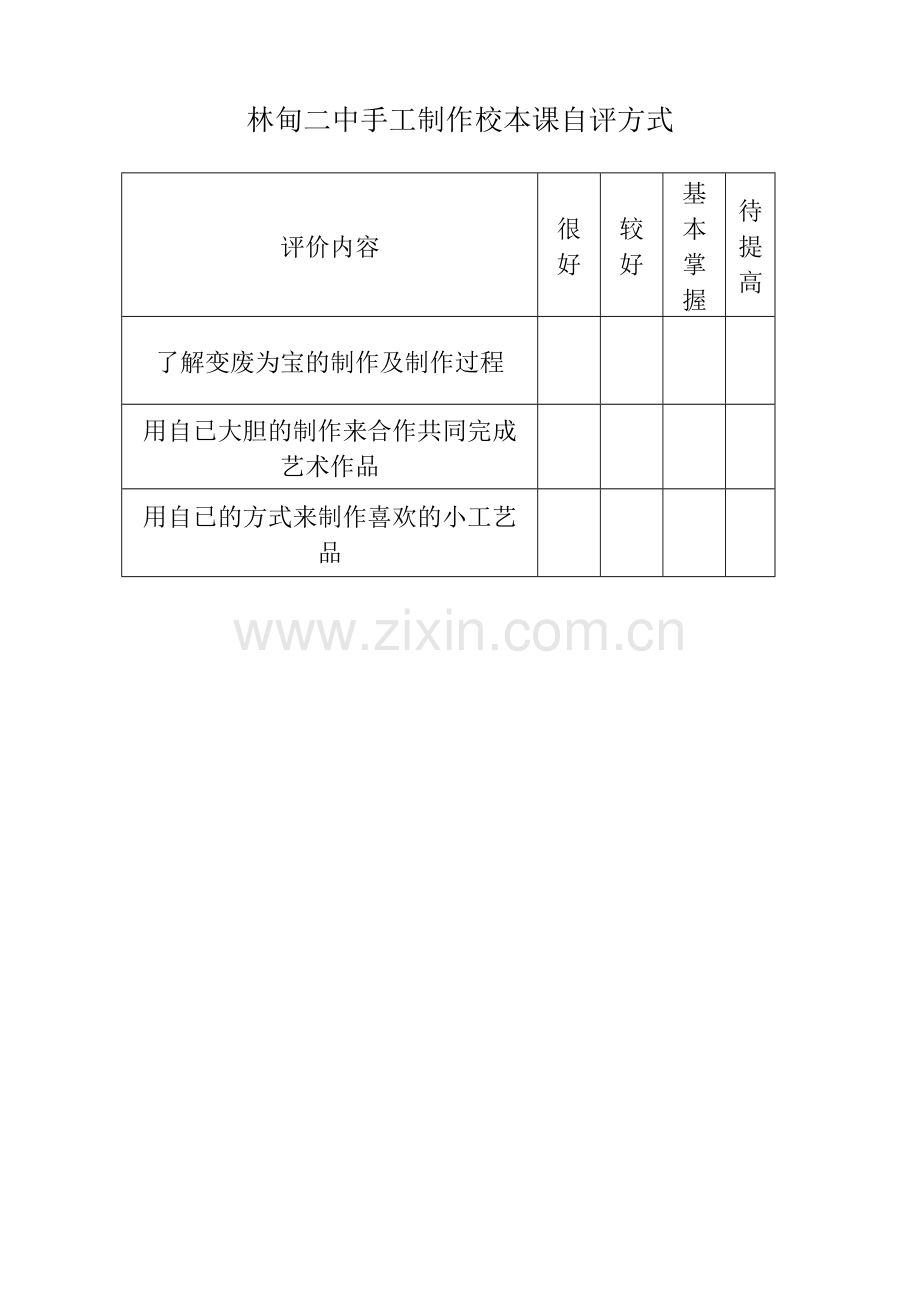 林甸二中手工制作校本课调查问卷.doc_第2页