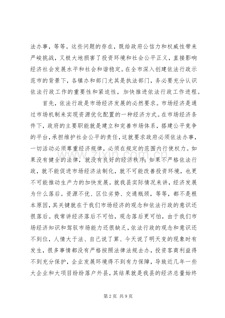 依法行政工作电视电话会议讲话.docx_第2页