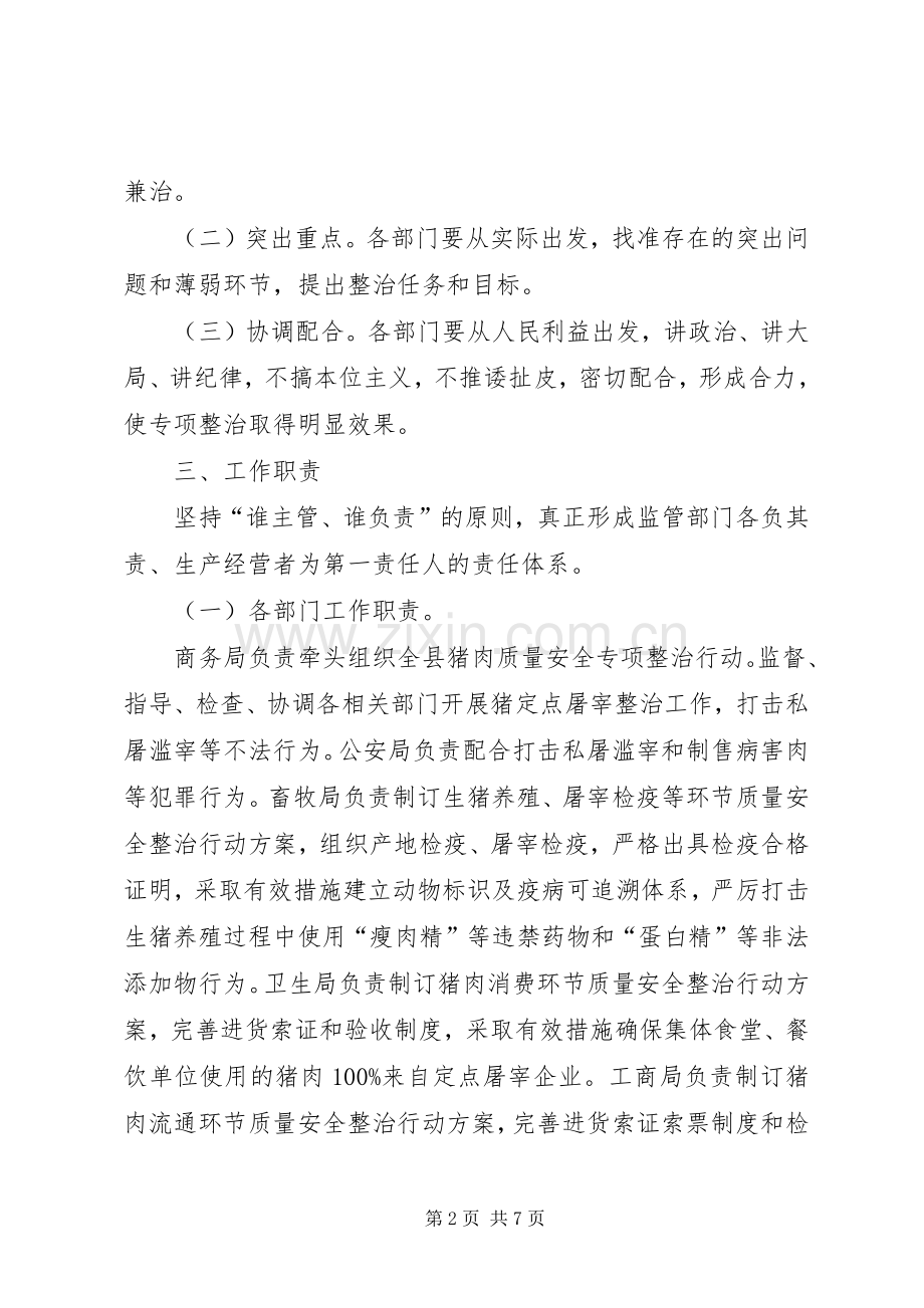 猪肉质量安全专项整治实施方案 .docx_第2页