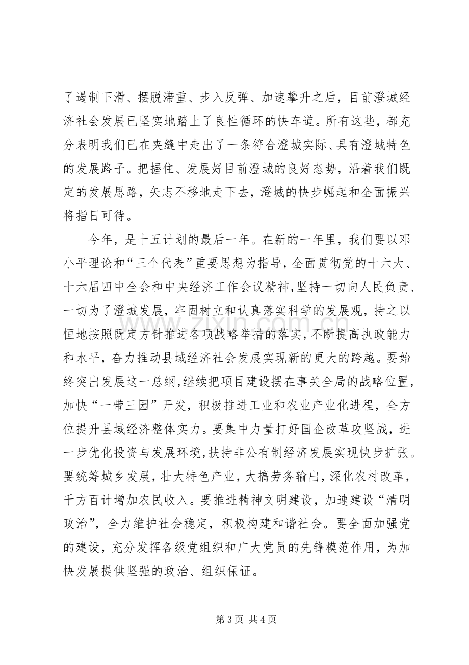 在迎春茶话会上的演讲致辞.docx_第3页