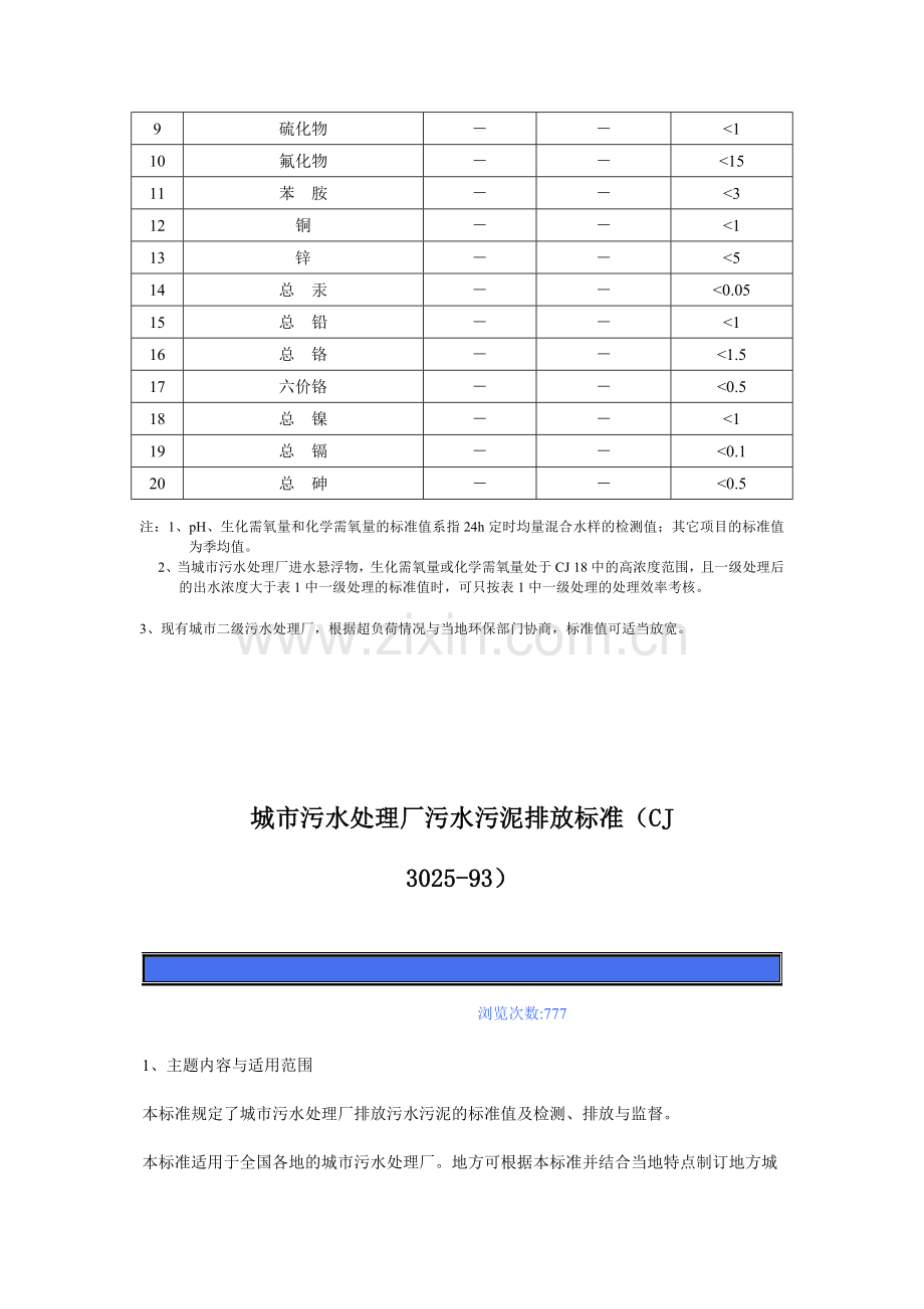 城市污水处理厂污水污泥排放标准[整理版].doc_第2页