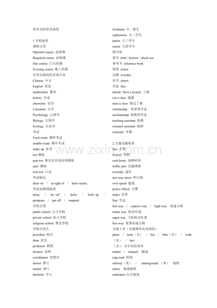 大学英语四级听力常考词汇.doc_第1页