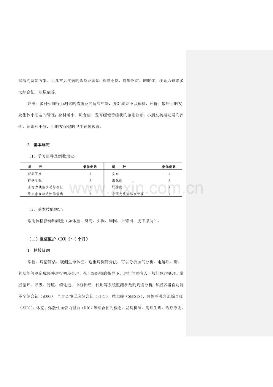 2023年儿科住院医师规范化培训标准细则.doc_第3页