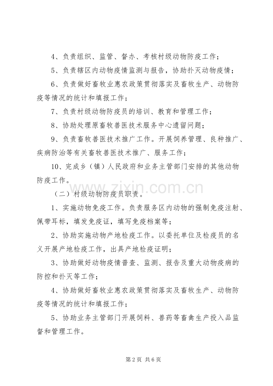 基层动物防疫管治规章规章制度.docx_第2页