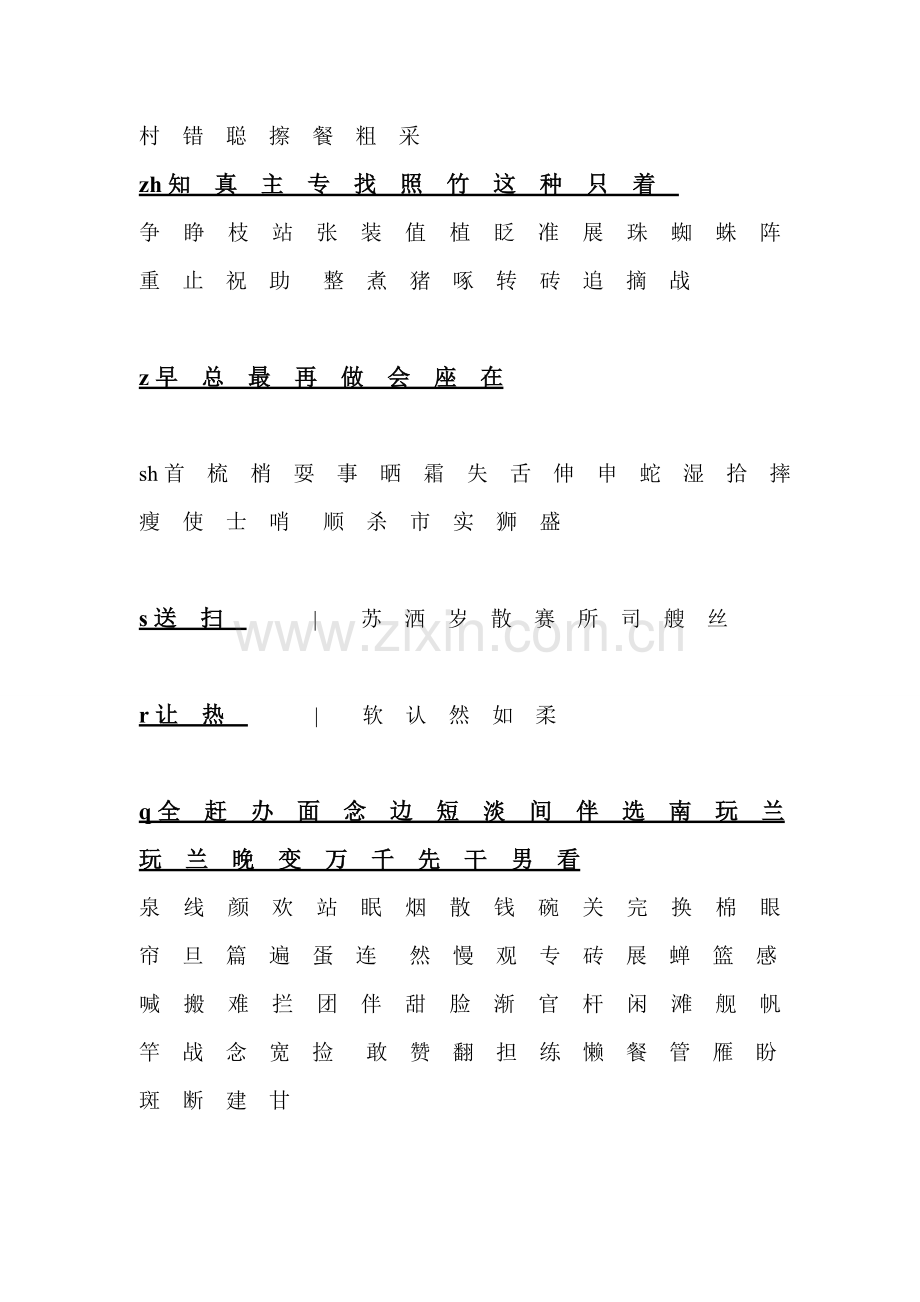 一年级下要认的字分类认读.doc_第2页